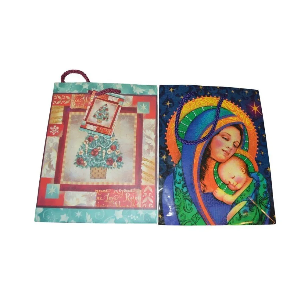 Vintage y2k 9 Piece Gift Bag Tissue Bundle Birthday Christmas All Occasion Party
